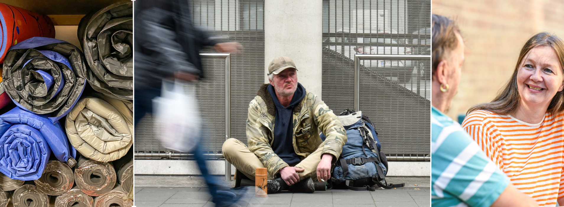 Hilfe für obdachlose und bedürftige Menschen