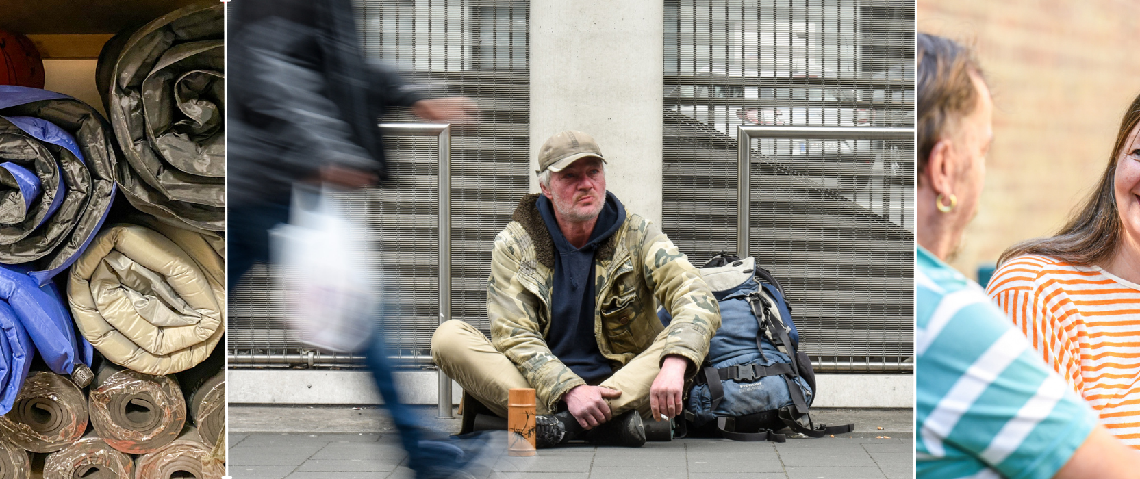 Hilfe für obdachlose und bedürftige Menschen